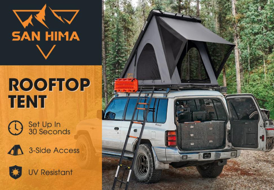 San Hima Kalbarri Lite Rooftop Tent Hardshell With Ladder Grey ...