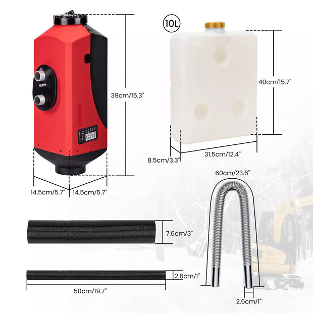 Outback Adjustable 5KW Diesel Heater Rugged Pack