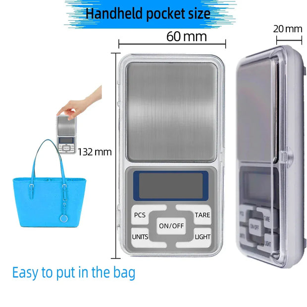 Mini Pocket Digital Scales – 500g / 0.01g Precision Balance