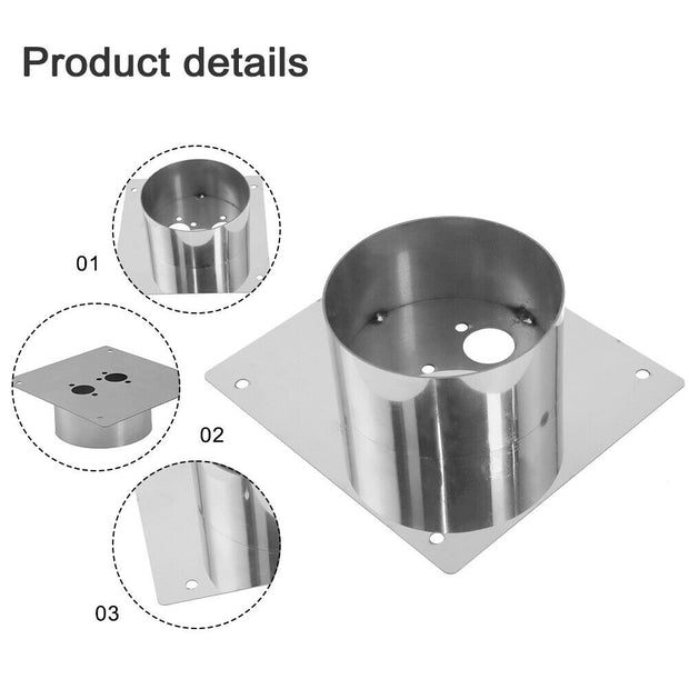 Stainless Steel 60mm Turret Diesel Heater Mounting Plate