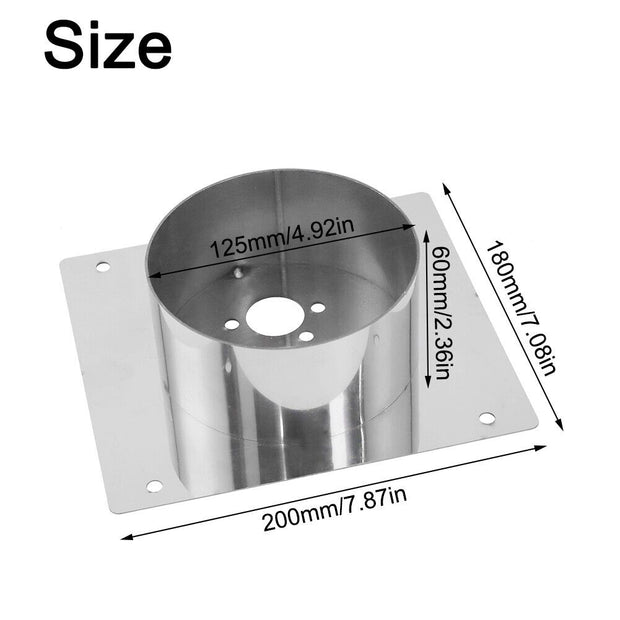 Stainless Steel 60mm Turret Diesel Heater Mounting Plate