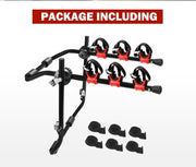 FIERYRED 3 Bike Rack Carrier Car Rear Universal Trunk Foldable