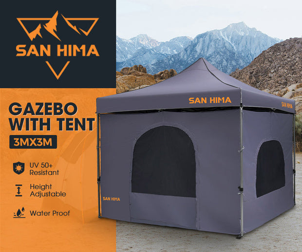 San Hima Portable Gazebo With Inner Tent 3m x 3m