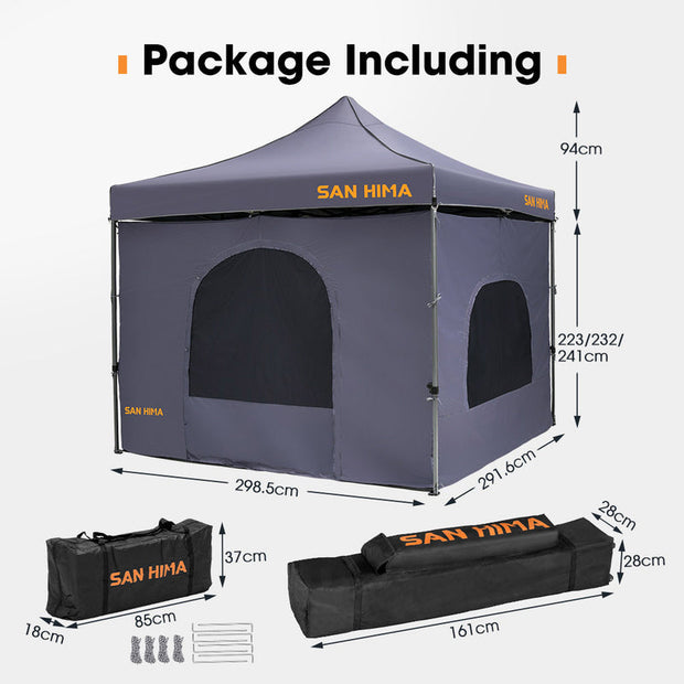 San Hima Portable Gazebo With Inner Tent 3m x 3m