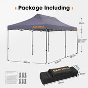 San Hima Portable Gazebo 3m x 6m