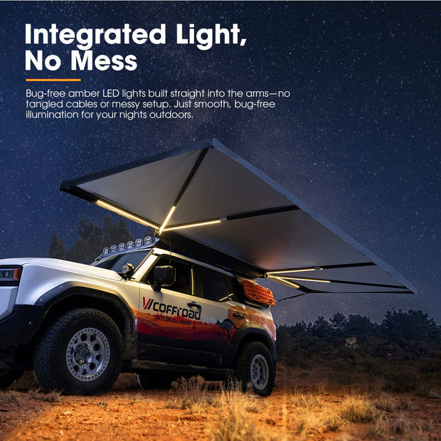 San Hima 180 Degree Awning Free Standing Car Camping 4x4 Awning With L Brackets