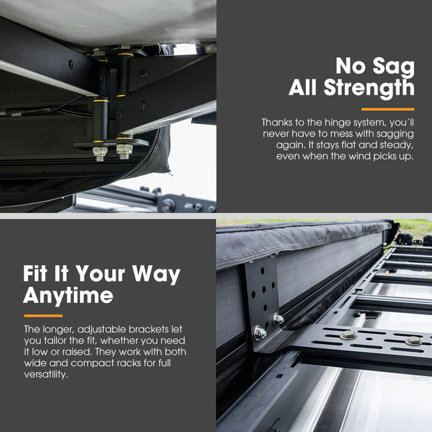 San Hima 180 Degree Awning Free Standing Car Camping 4x4 Awning With L Brackets