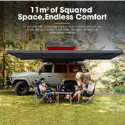 San Hima 180 Degree Awning Free Standing Car Camping 4x4 Awning With L Brackets