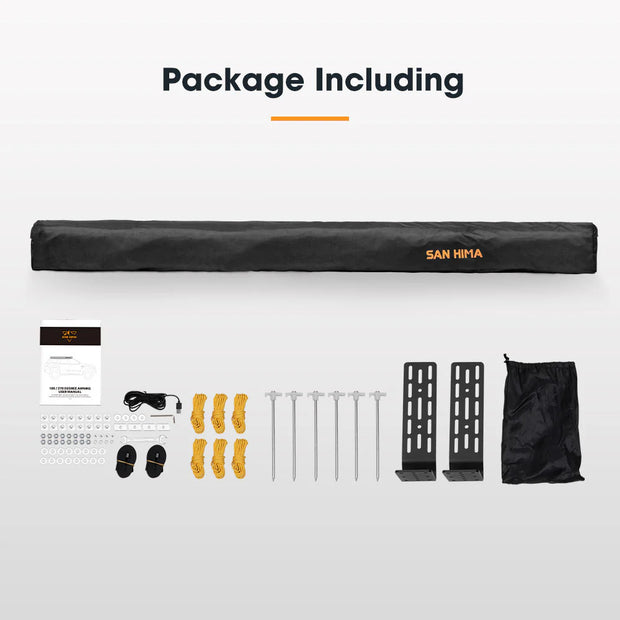 San Hima 180 Degree Awning Free Standing Car Camping 4x4 Awning With L Brackets