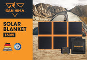 San Hima 12V 160W Folding Solar Blanket Flexible Blanket Kit