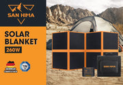 San Hima 12V 260W Folding Solar Blanket Flexible Blanket Kit