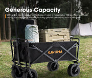 San Hima Folding Camping Wagon 100kg Beach Trolley 360° Wheel