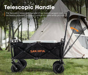 San Hima Folding Camping Wagon 100kg Beach Trolley 360° Wheel