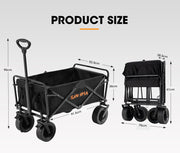 San Hima Folding Camping Wagon 100kg Beach Trolley 360° Wheel