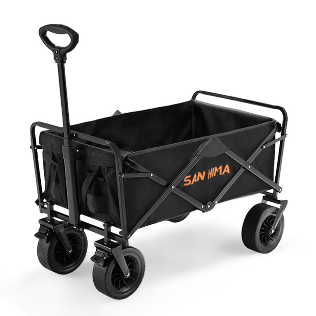 San Hima Folding Camping Wagon 100kg Beach Trolley 360° Wheel