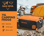 San Hima 75L Portable Camping Fridge Freezer Dual Zone