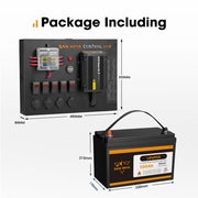 San Hima 12V 100Ah Lithium Iron Phosphate Battery + 12V Control Box With Fuse