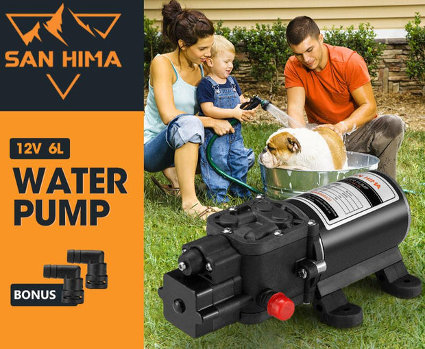 San Hima 12V Water Pump 6L/min Pressure Self Priming