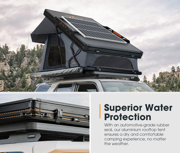 San Hima Kalbarri X Rooftop Tent Hardshell With Ladder + 130W Solar Panel