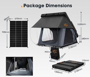 San Hima Kalbarri X Rooftop Tent Hardshell With Ladder + 130W Solar Panel