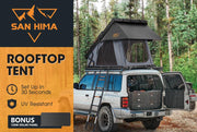 San Hima Kalbarri X Rooftop Tent Hardshell With Ladder + 120W Solar Panel