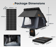 San Hima Kalbarri X Rooftop Tent Hardshell With Ladder + 200W Solar Panel