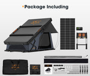 San Hima Kalbarri X Rooftop Tent Hardshell With Ladder + 200W Solar Panel