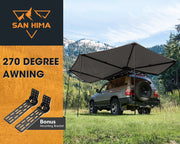 San Hima 270 Degree Free-Standing Awning With "L" Bracket 600D Double-Ripstop