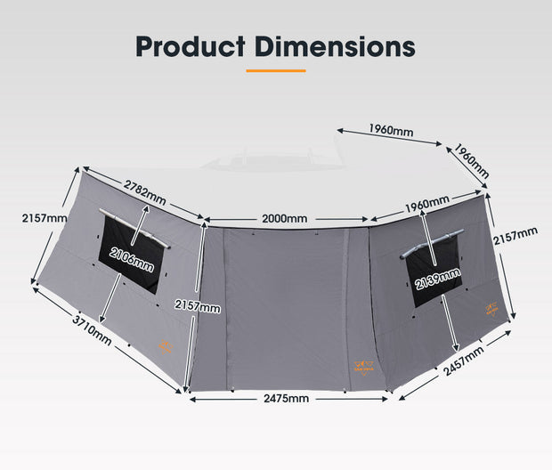 San Hima Side Walls for 270 Degree Free-Standing Awning 5 Pieces