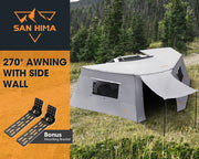 San Hima 270 Degree Awning With Side Wall Free-Standing Camping + "L" Bracket