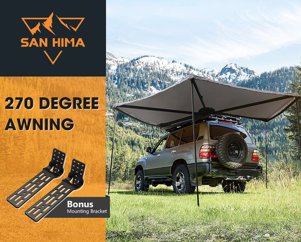 San Hima 270 Degree Free-Standing Awning 600D Double-Ripstop Oxford UPF50+