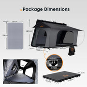 San Hima Kalbarri Side Rooftop Tent Hardshell Waterproof With Ladder Camping 4WD