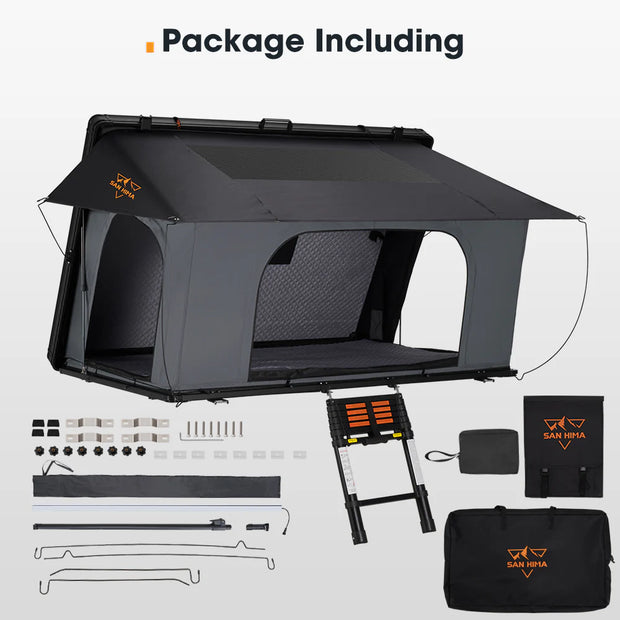 San Hima Kalbarri Side Rooftop Tent Hardshell Waterproof With Ladder Camping 4WD