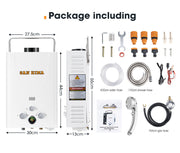 SAN HIMA Portable Gas Hot Water Heater System 8L White