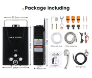 SAN HIMA Portable Gas Hot Water Heater System Black 8L