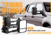 San Hima Extendable Towing Mirrors Gen1 For Isuzu D-MAX DMAX 2020/08-ON