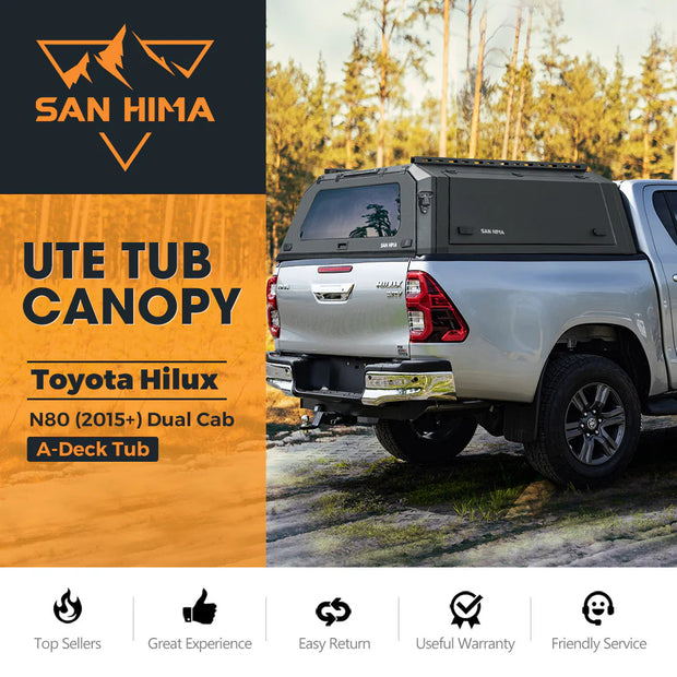 San Hima UTE Tub Canopy For Toyota Hilux N80 2015-On Dual Cab