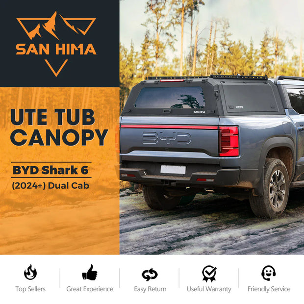 San Hima UTE Tub Canopy For BYD SHARK 6 2024-Current Dual Cab