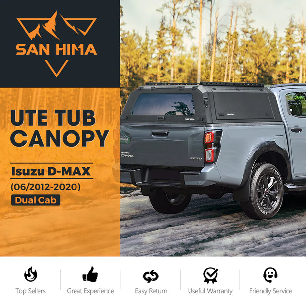 San Hima UTE tub Canopy For Isuzu D-MAX 06/2012-2020 Dual Cab