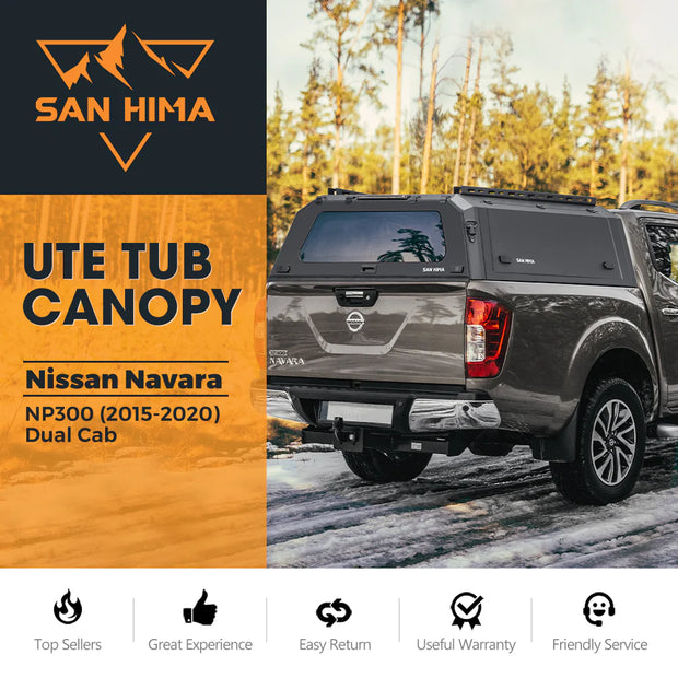 San Hima UTE Tub Canopy For Nissan Navara NP300 2015–2020 Dual Cab