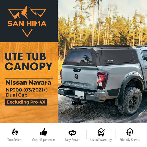 San Hima UTE Tub Canopy For Nissan Navara NP300 2021-On Dual Cab Not Fit Pro-4X