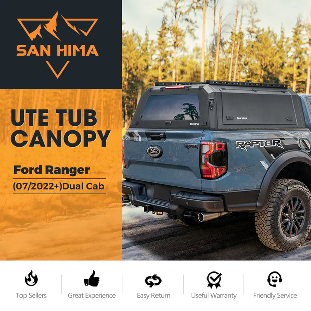 San Hima UTE Tub Canopy For Ford Ranger Next Gen PY 07/2022–On Dual Cab