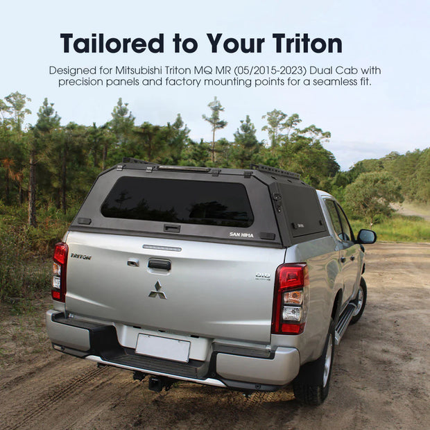 San Hima UTE Tub Canopy For Mitsubishi Triton MQ MR 05/2015-2023 Dual Cab