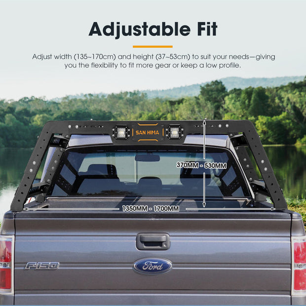 San Hima Universal Ute Tub Rack 3mm Powder Coated Steel Adjustable Height Width