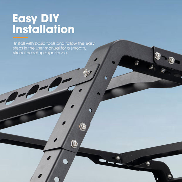 San Hima Universal Ute Tub Rack 3mm Powder Coated Steel Adjustable Height Width