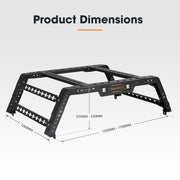 San Hima Universal Ute Tub Rack 3mm Powder Coated Steel Adjustable Height Width
