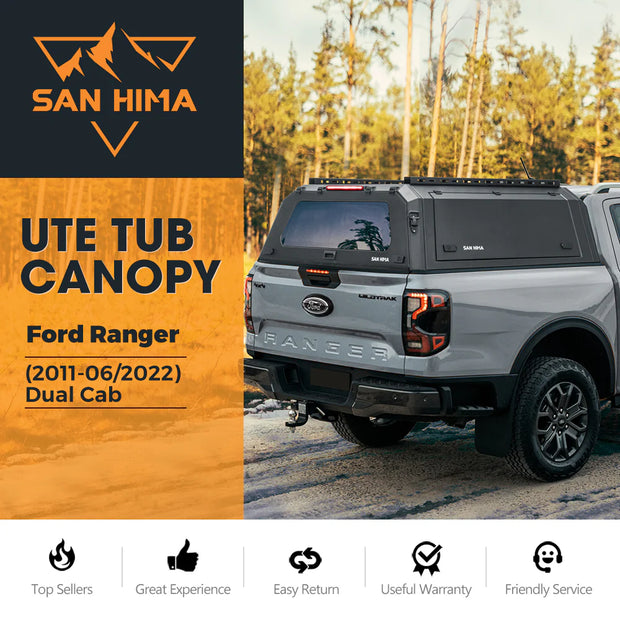 San Hima UTE Tub Canopy For Ford Ranger PX/PX2/PX3 2011-06/2022 Dual Cab