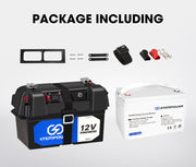 12V 135Ah AGM Deep Cycle Battery Portable Sealed Marine + Battery Box