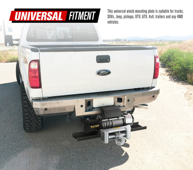 Universal Steel Winch Mount Plate for 9000lbs-14500lbs Winch
