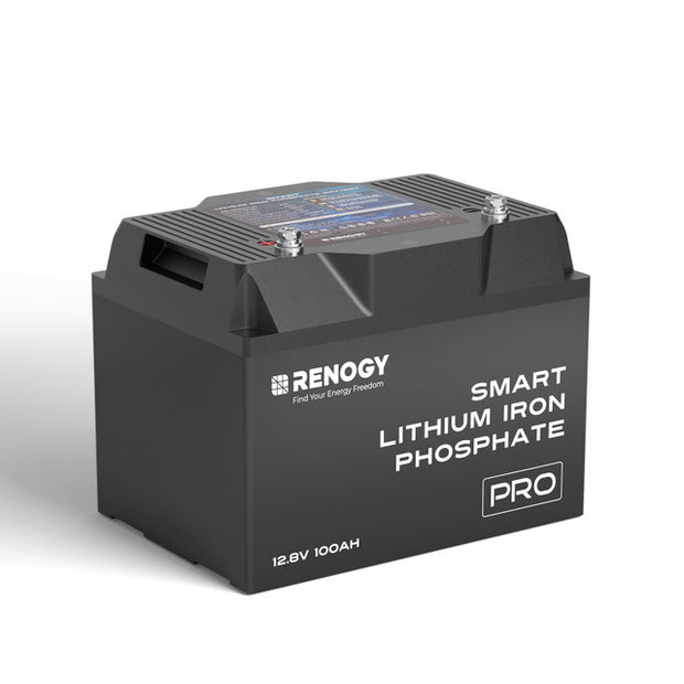 Renogy PRO 12V 100Ah Smart Lithium Iron Phosphate Battery with Self-Heating & Bluetooth